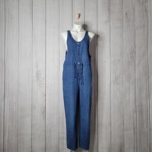 Vintage Calvin Klein Sport 80s 90s Oversized Denim Overalls Size Small